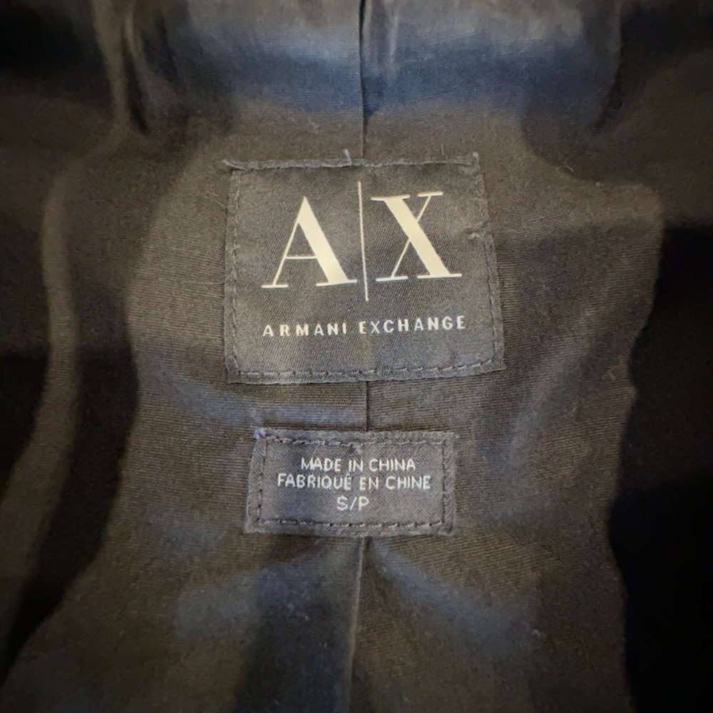 Armani Exchange Women’s Black Double Breasted Denim Blazer Jacket Size S - Picture 2 of 8